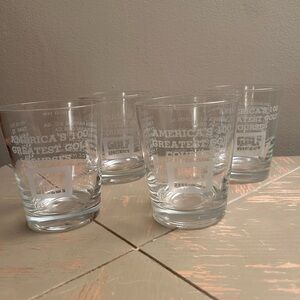 1983 Golf Digest America’s 100 Greatest Golf Courses 4 Glass Tumbler Set